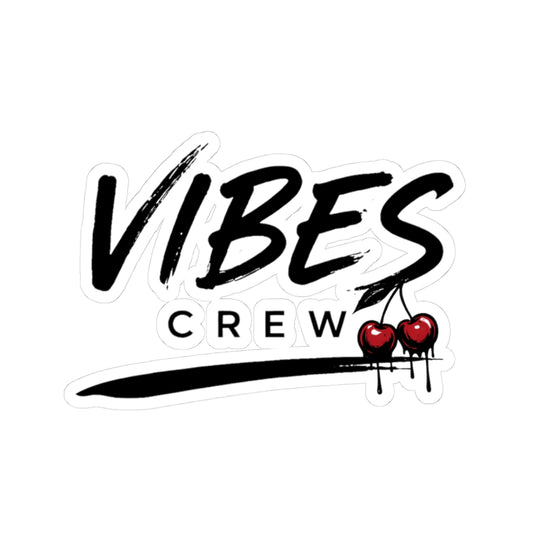 Vibes Crew Cherry Kiss-Cut Sticker