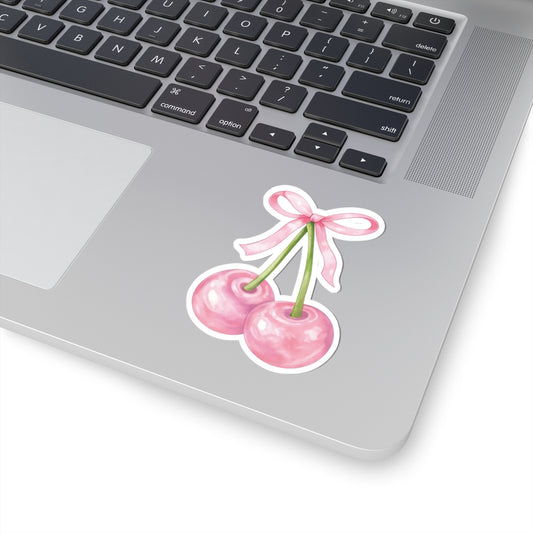 Pink Cherry Kiss-Cut Sticker
