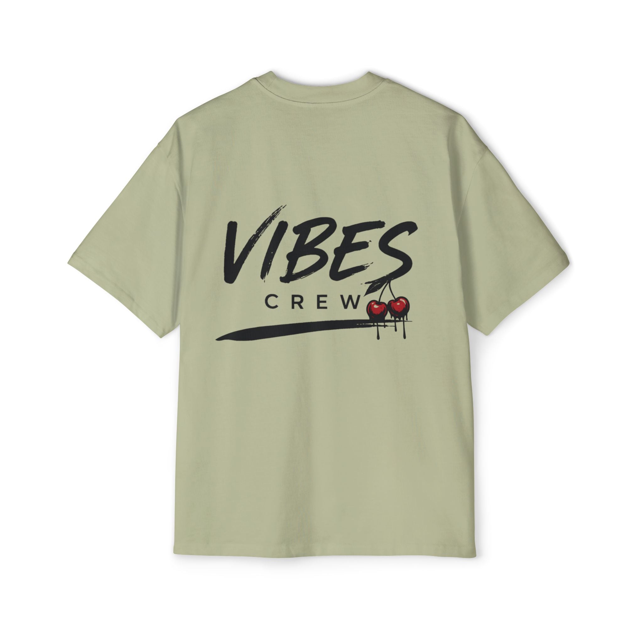 Vibes Crew Oversized Tee - Minimal Back Graphic Men's T-Shirt