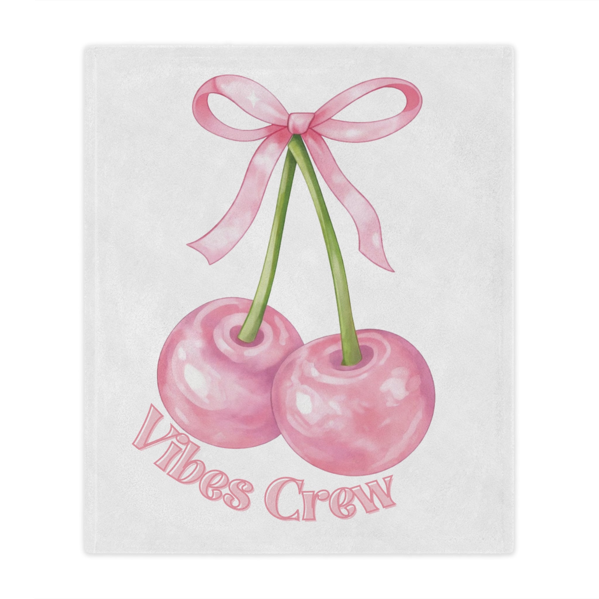 Pink Cherry "Vibes Crew" Minky Blanket