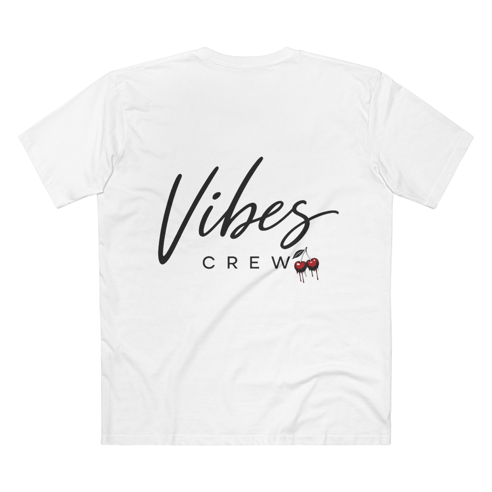 Men's Vibes Crew Tee - Cherry Logo Graphic T-Shirt