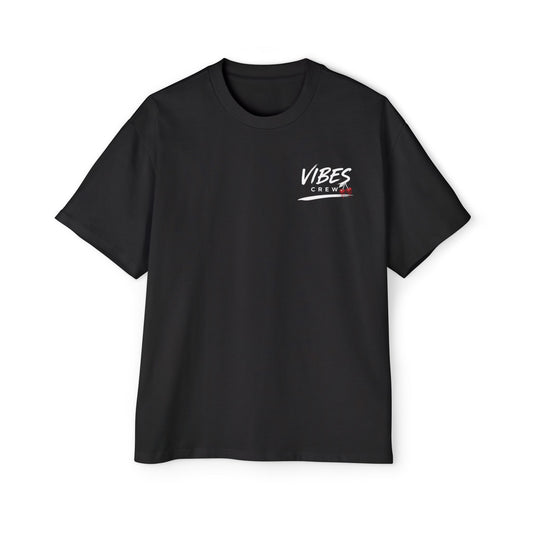 Vibes Crew Oversized Tee - Minimal Back Graphic Men's T-Shirt
