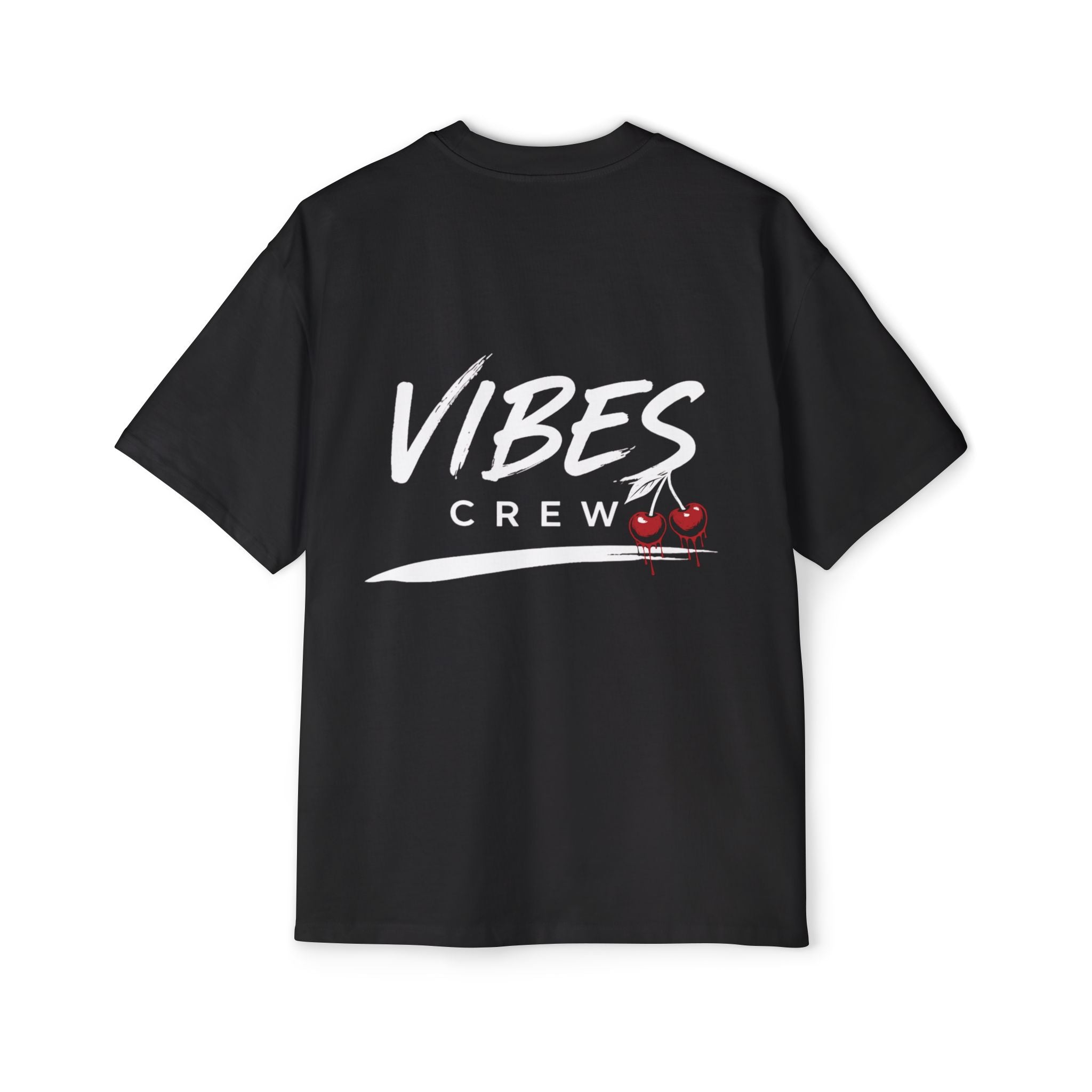 Vibes Crew Oversized Tee - Minimal Back Graphic Men's T-Shirt