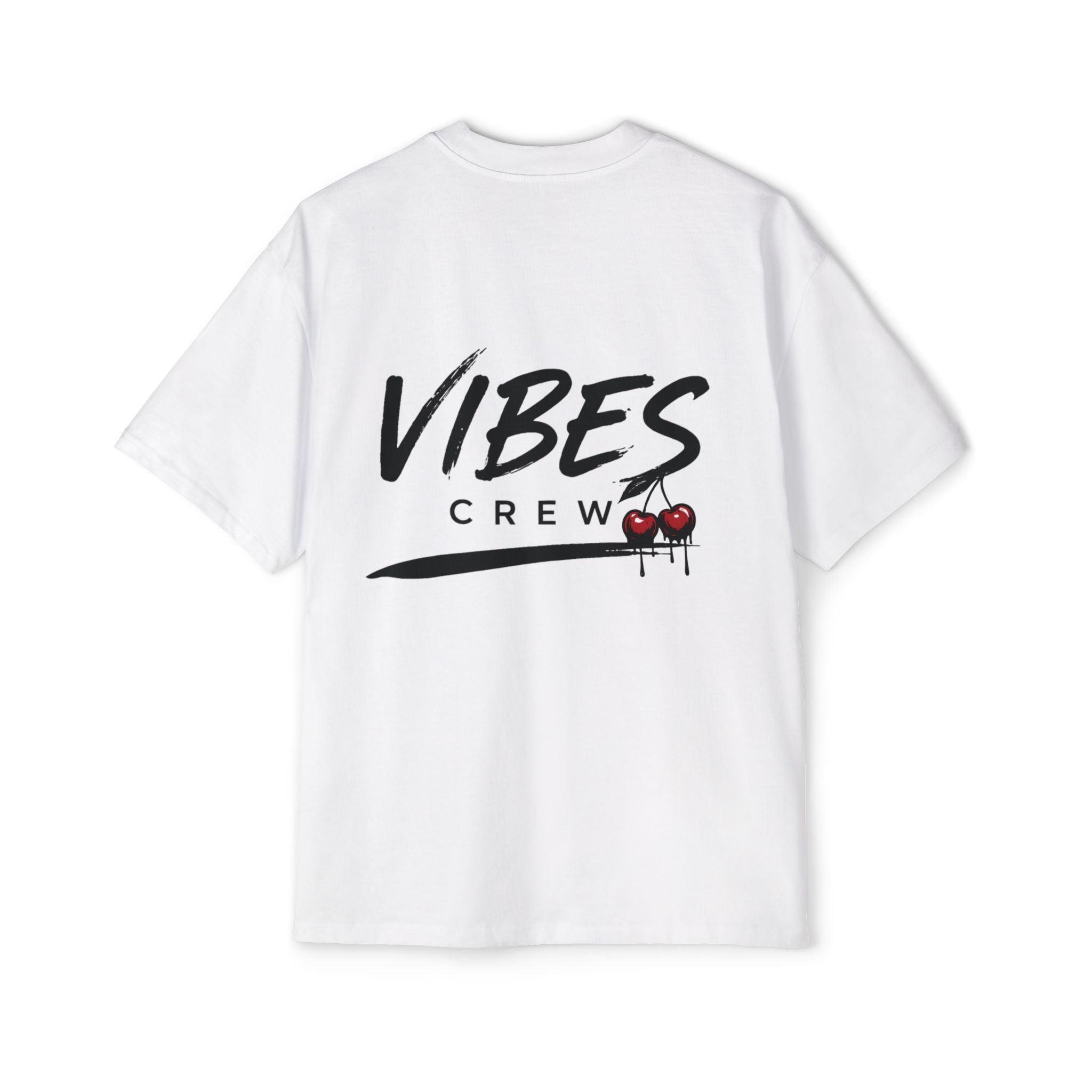 Vibes Crew Oversized Tee - Minimal Back Graphic Men's T-Shirt
