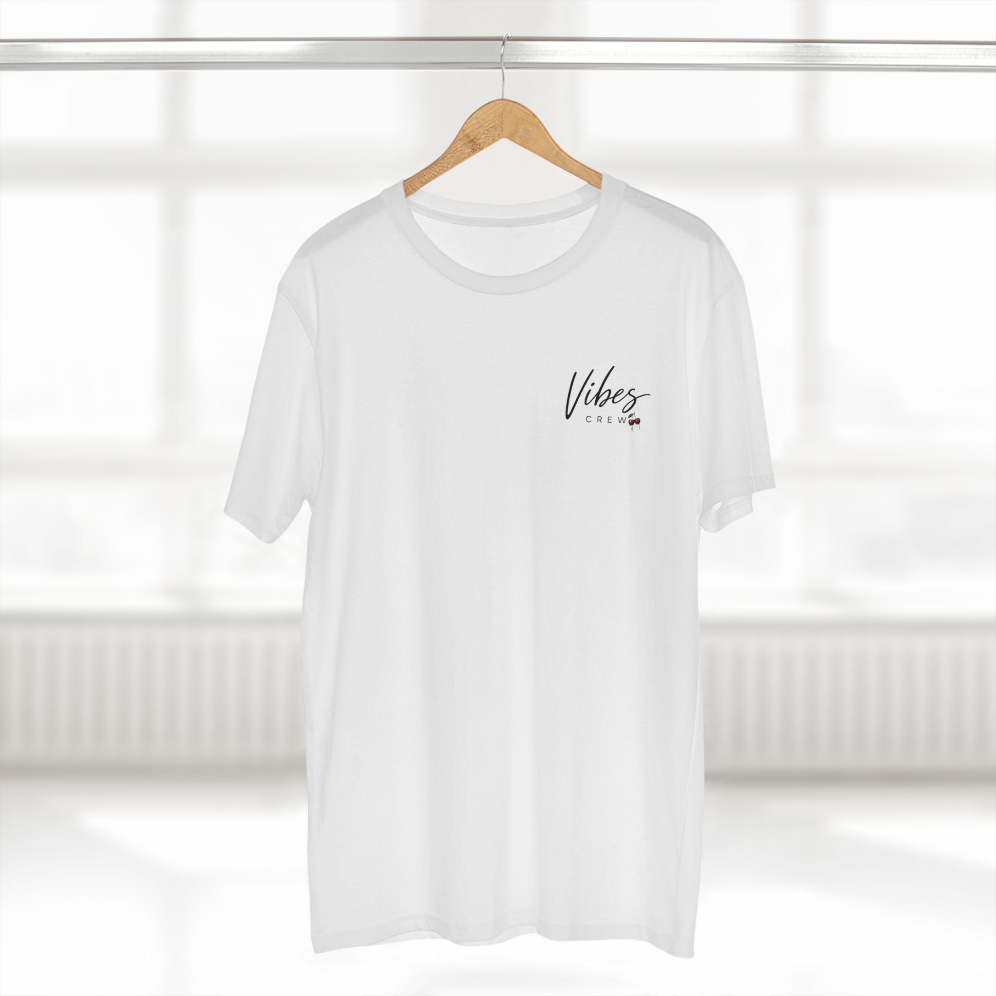 Men's Vibes Crew Tee - Cherry Logo Graphic T-Shirt