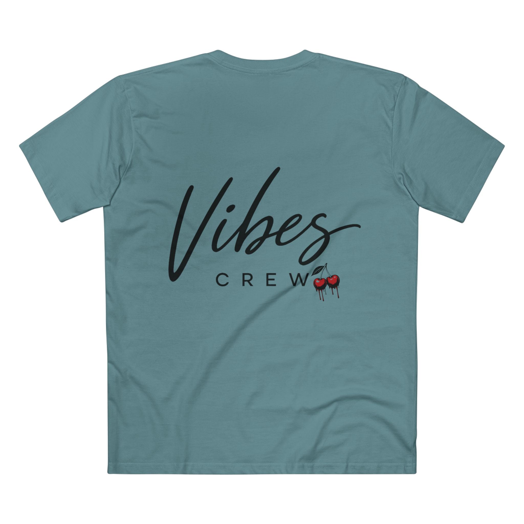 Men's Vibes Crew Tee - Cherry Logo Graphic T-Shirt