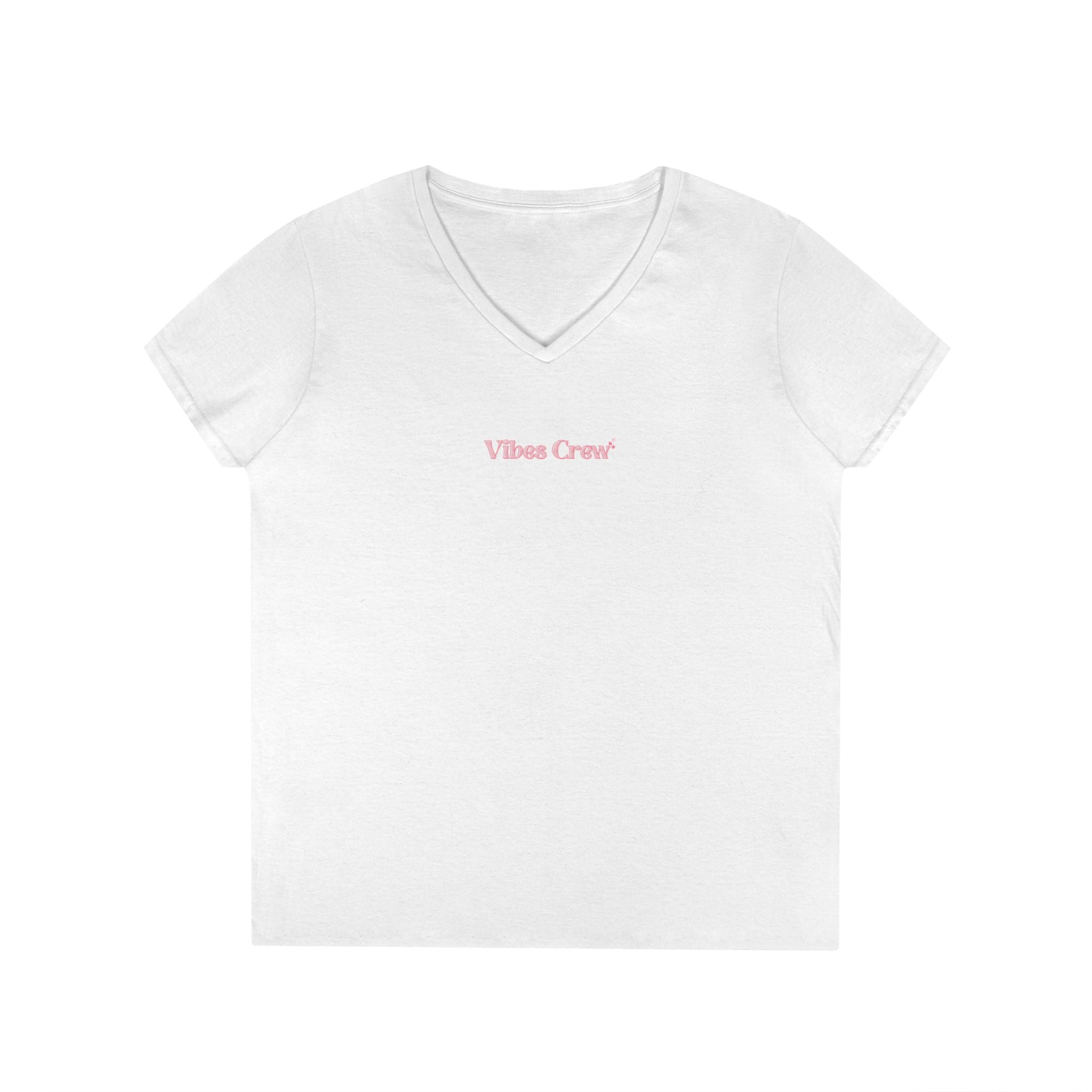 Cherry Bow V-Neck Tee - Graphic Ladies' T-Shirt