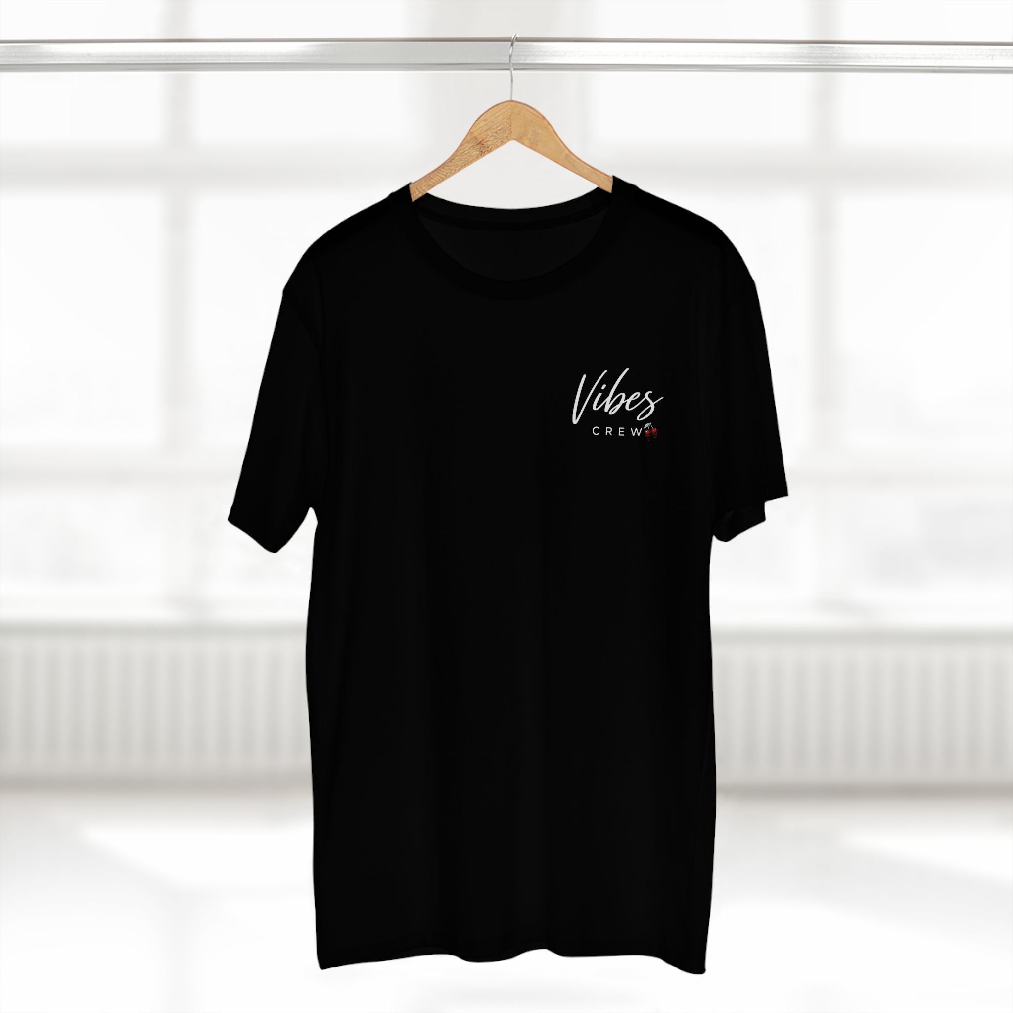 Men's Vibes Crew Tee - Cherry Logo Graphic T-Shirt